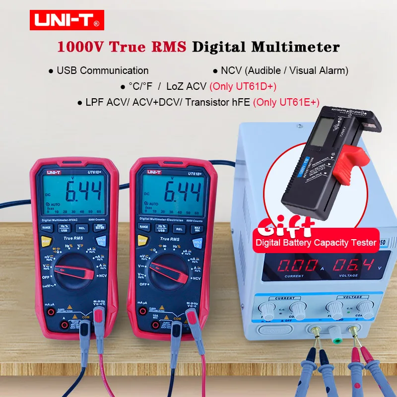 Цифровой мультиметр UT61E + UT61D UT61B тестер емкости сопротивления