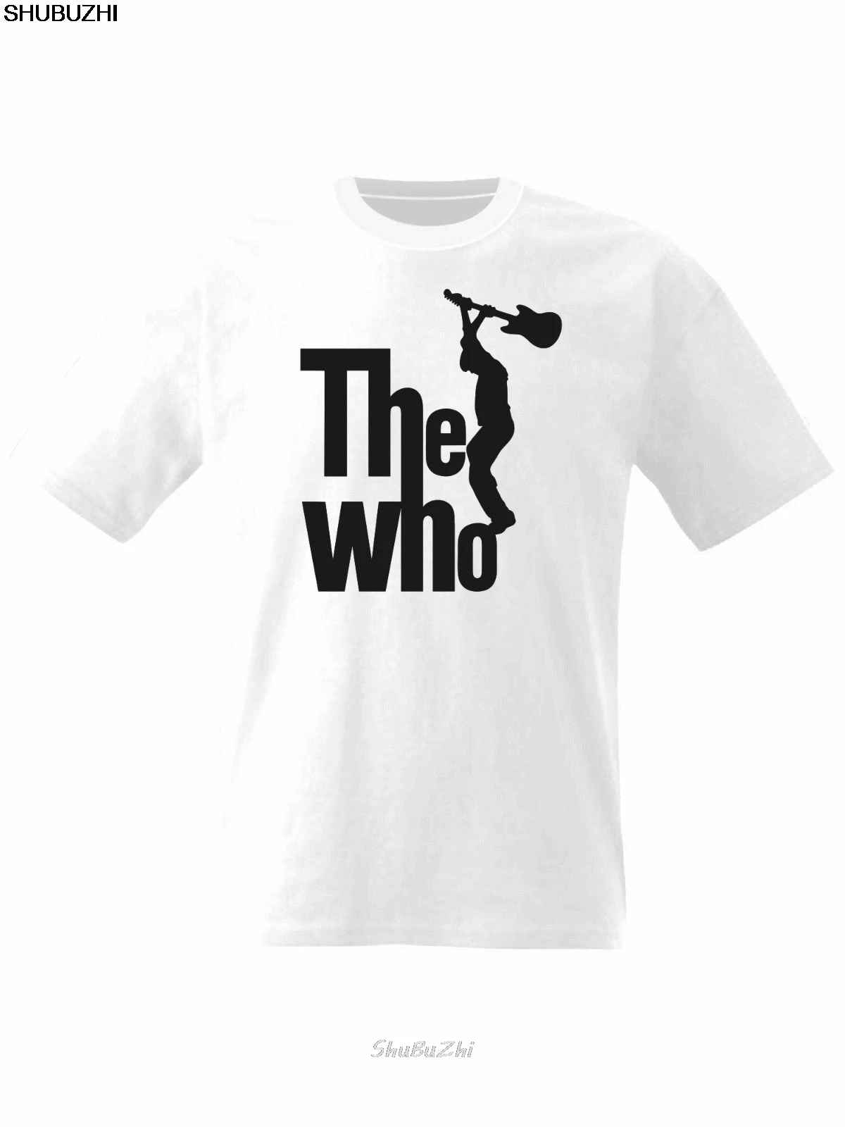 The Who Mens T Shirt Retro Mod Music Man with Guitar Printed men cotton t-shirts summer brand tshirt euro size sbz3286 | Мужская одежда