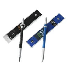 1 Набор, металлический механический карандаш, 2,0 мм, 2B держатель для черчения, набор карандашей для черчения, 10 шт., канцелярские принадлежности для школы, офиса