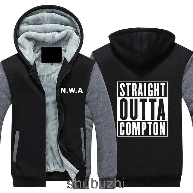 Прямая Из Compton NWA утепленная толстовка хип-хоп Тупак Легенда дизайн теплый флис пальто на молнии Толстовка - Цвет: same as picture