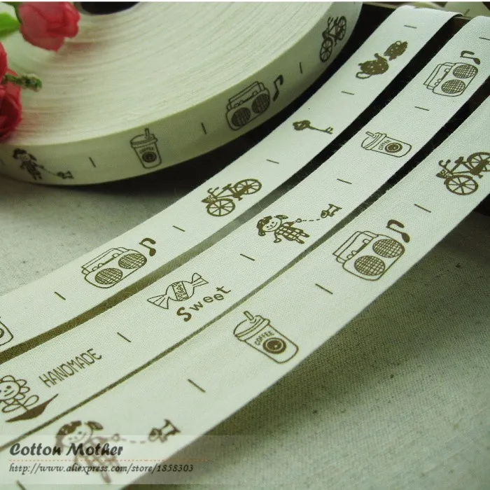 Booksew этикеты Para Ropa пользовательские одежда этикетки фотографии этикетки Хлопок ленты 2 см одежда обувь сумки печатных аксессуаров