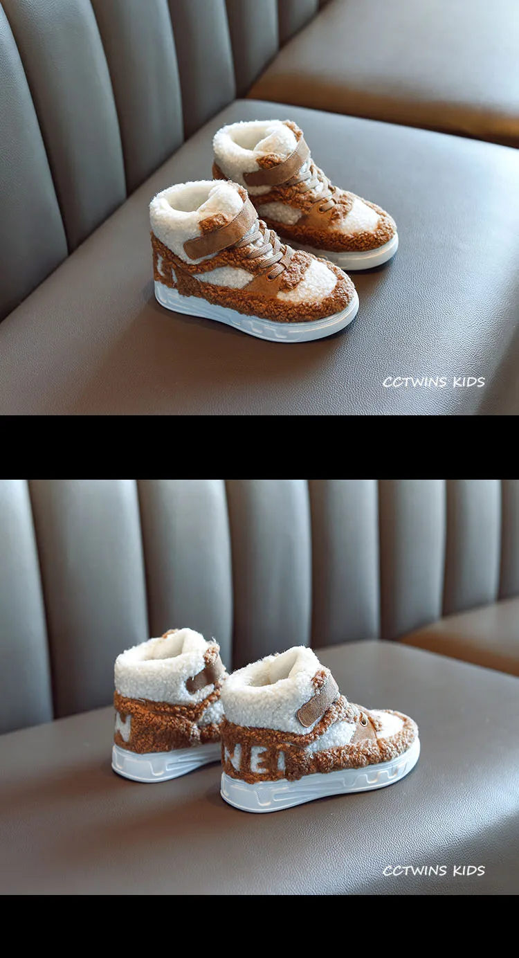 CCTWINS/детская обувь; коллекция года; зимняя детская обувь из натуральной кожи; высокие кроссовки для маленьких мальчиков; Брендовые спортивные кроссовки для девочек; FH2684