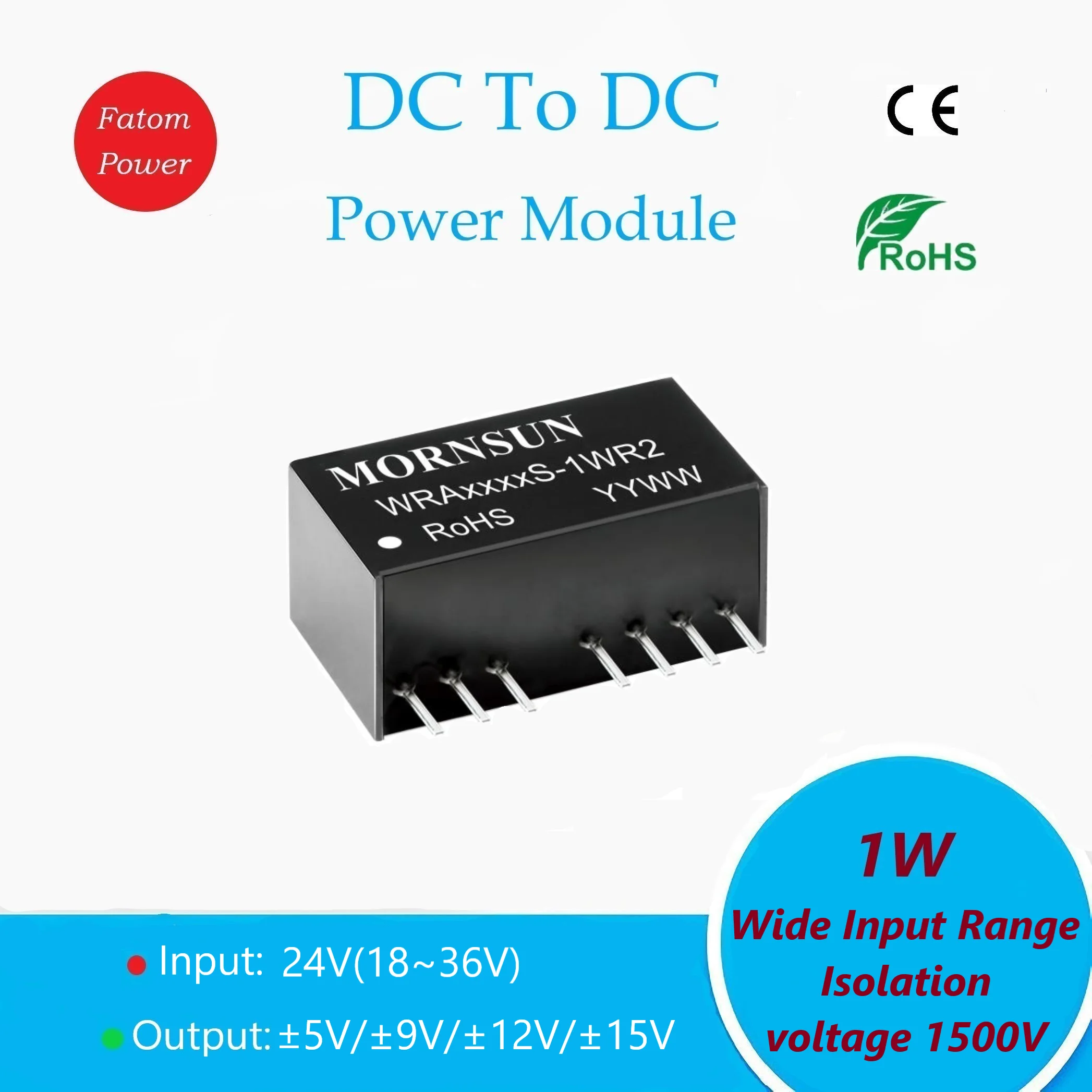 Wide Input Range DC18V~36V To DC Dual Output±5V ±9V ±12V ±15V Transformer Converter Chip Step Down IC Isolated Voltage 1500V SIP |