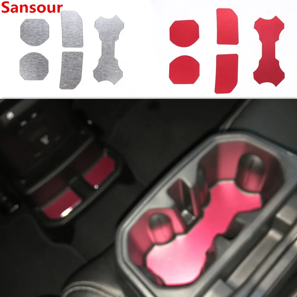 Sansour Car Interior Modanature Cup Pad Water Bottle Cup Holder Mat Per Jeep Wrangler Jl 2018 Up Accessori Per Auto Styling