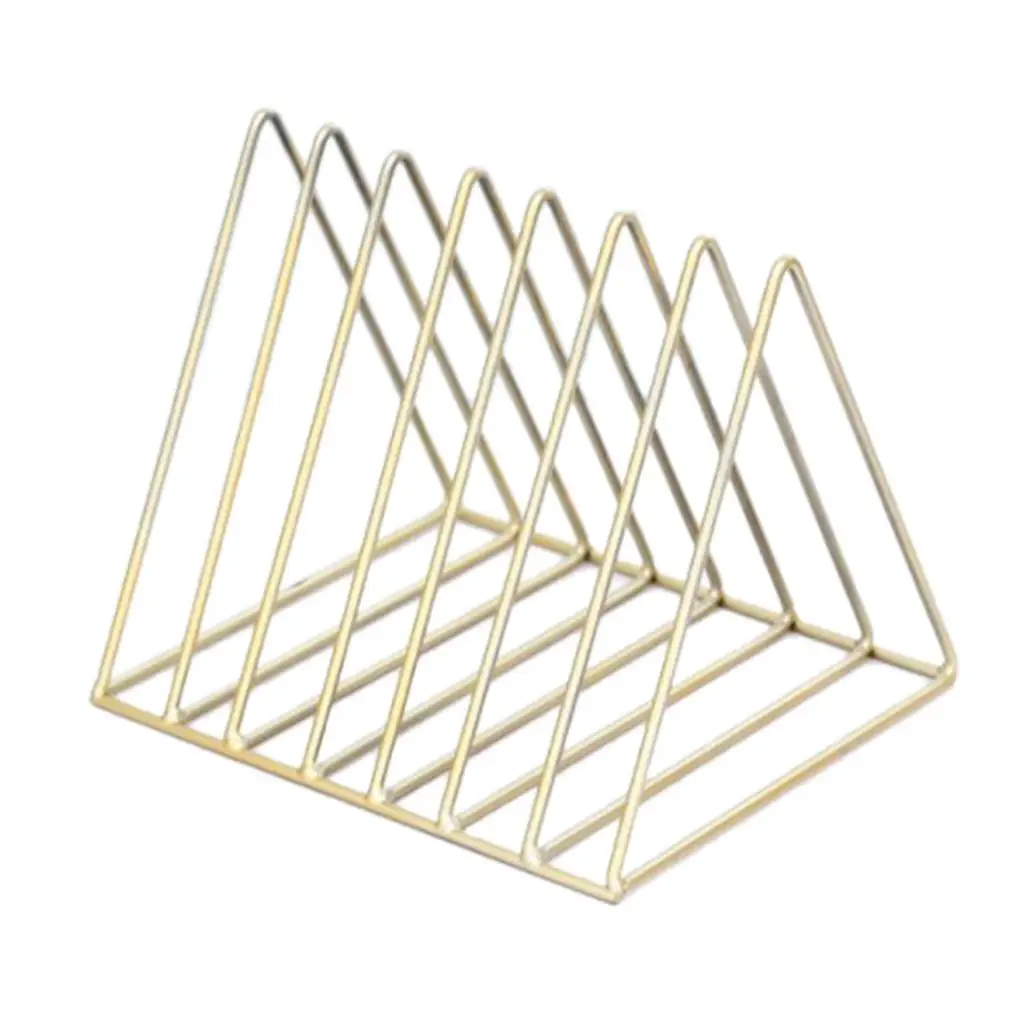 Nordic Style Metal Desktop Bookshelf File Newspaper Organizer Rack Bookend Shelf | Дом и сад