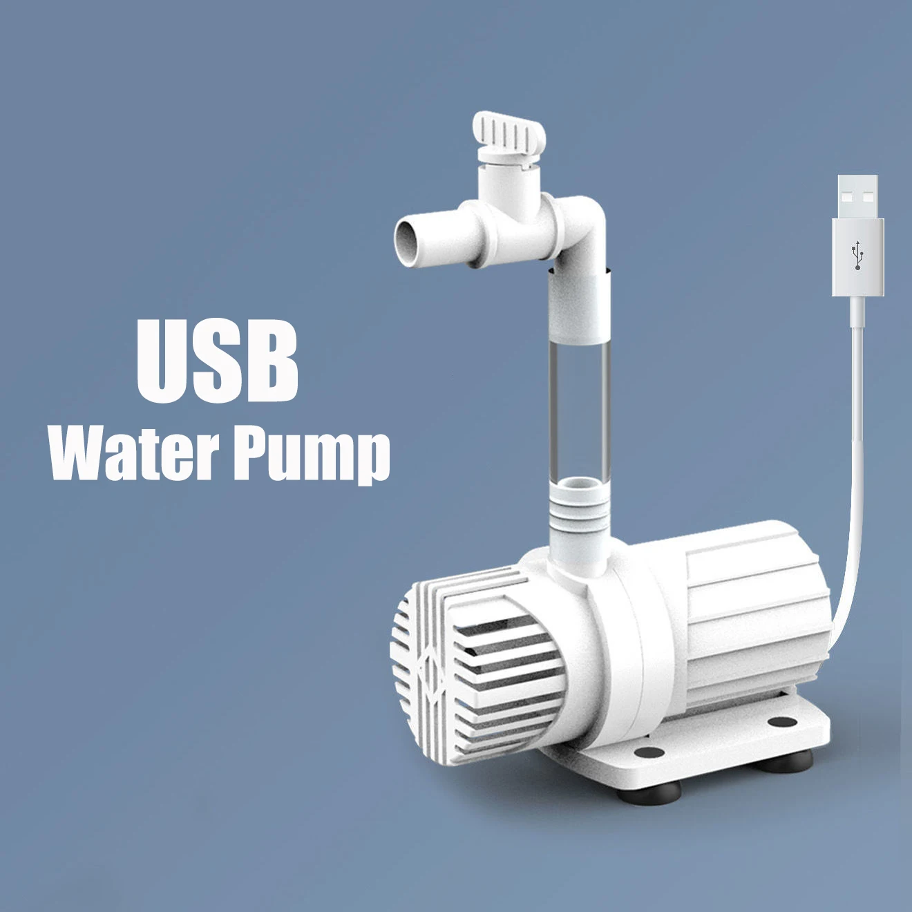 USBWaterPumpUltraquietSubmersibleFishTankWaterPumpFishPondFountainFrequency