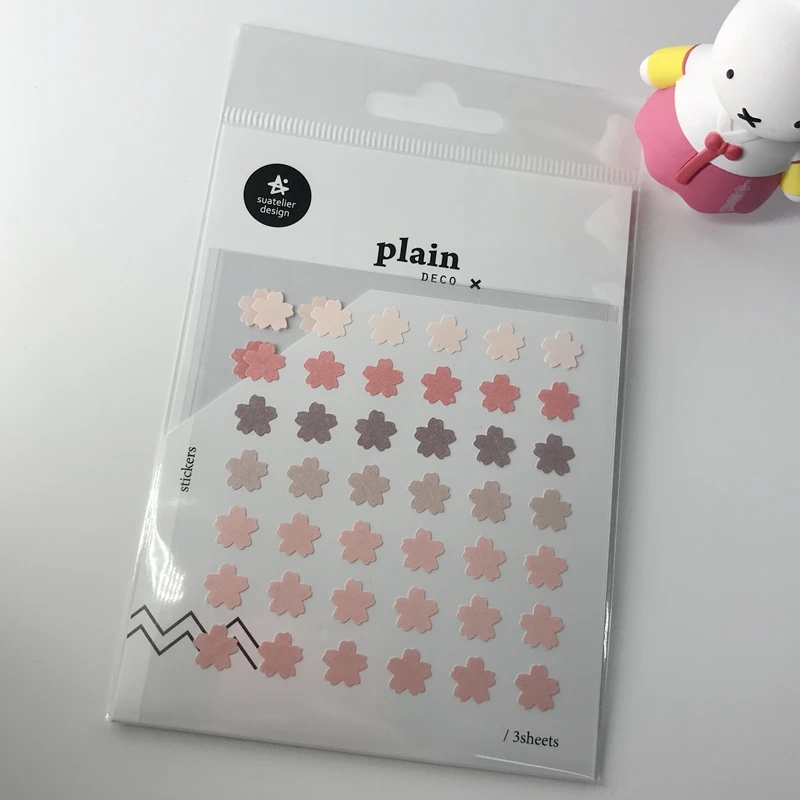 Cute Sakura Stickers Korea Origin Flower Petal Aesthetic Pink Sticker Scrapbooking Material Journal DIY Craft Supplies