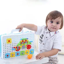 146 шт Детские винтовые игрушки для разборки, Обучающие электрические сверлильные блоки, игровой набор инструментов