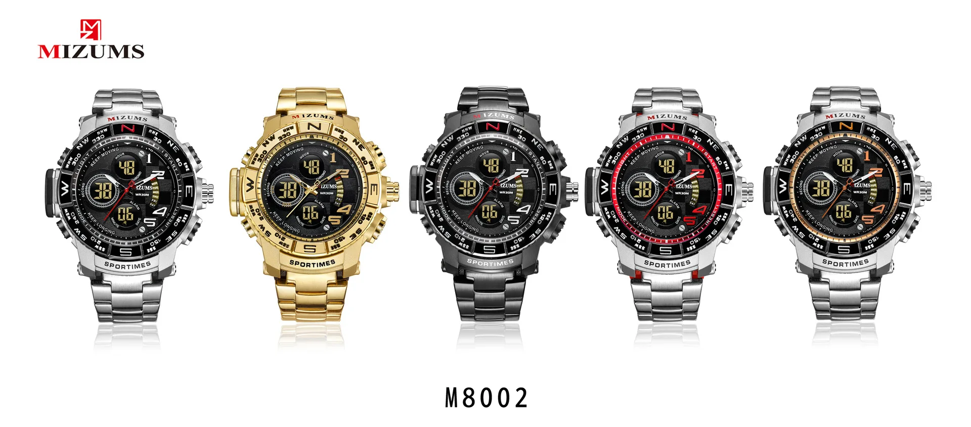 Mizums Men's Watch Waterproof Sport Digital Watches Top Brand Quartz Watch Men Male Military Wristwatches Relogio Masculino