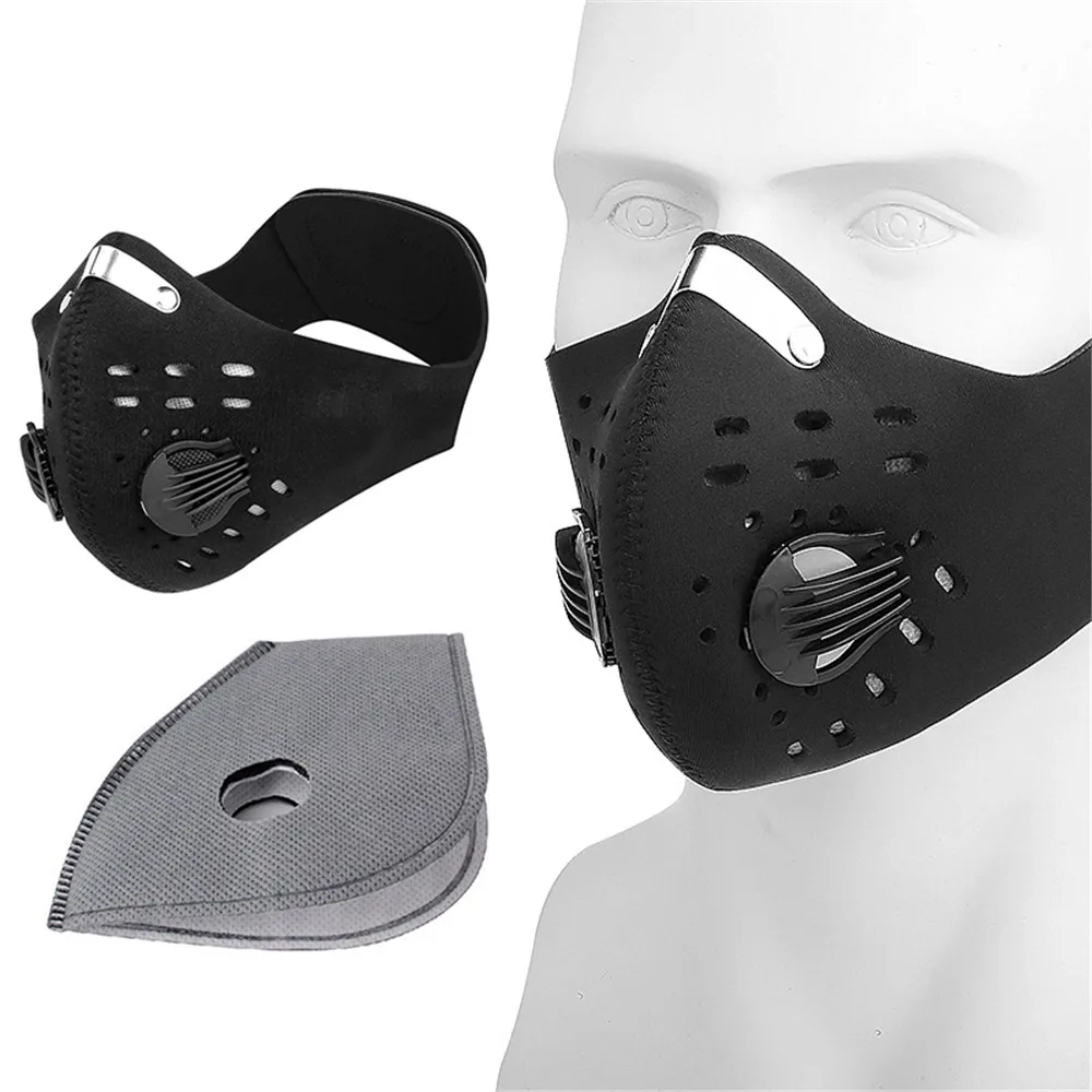 

Activated Carbon Anti Droplets Breathable Bicycle Mouth Face Masks PM2.5 Dust Windproof Protective Bike MTB Cycling Facial Mask