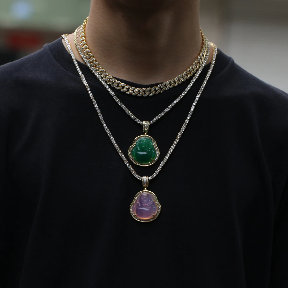 Женское Ожерелье с кулоном Будды UWIN золотистого/серебристого цвета
