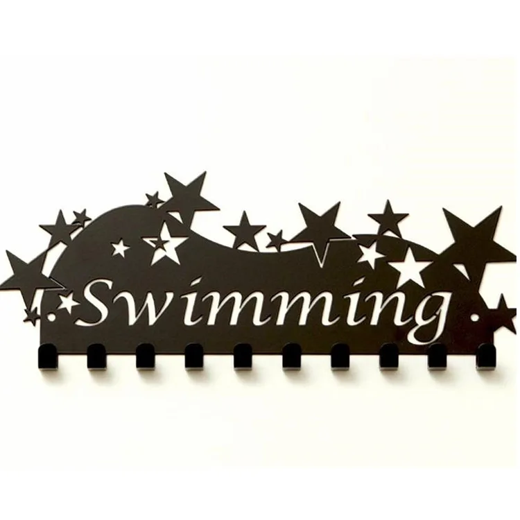 Hot Selling Iron Art Medal Hanging Racks Games Medal Hook Running Dancing Medal Rack Graphic Customization
