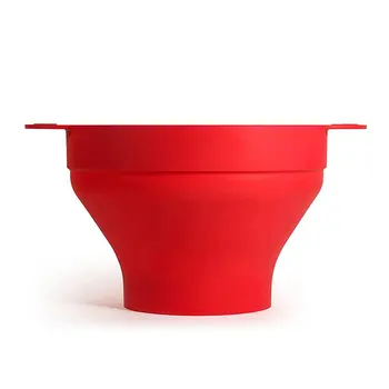 

Popcorn Bowl Microwave Oven Folding Popcorn Bucket High Temperature Large Silicone Bucket Popcorn Bowl