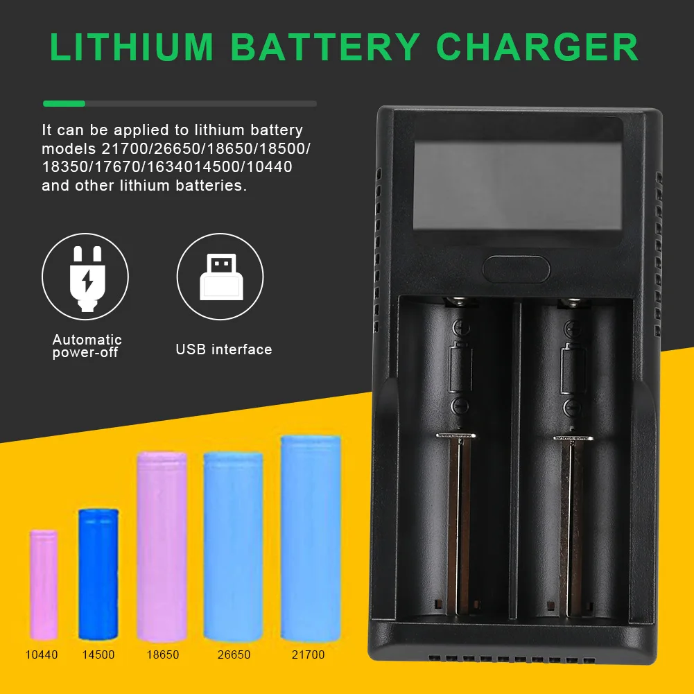 Lithiums зарядное устройство 4.2V26650 18650 батарея с ЖК-экраном смарт-зарядное устройство NC99