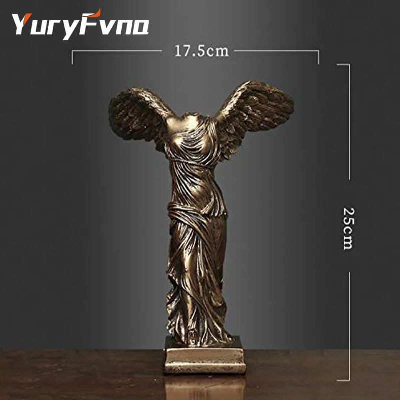 YuryFvna Modern Home Decor Accents European Style Victory Statue Sculpture Resin Goddess of Victory Handicraft Home Decoration YuryFvna Modern Home Decor Accents European Style Victory Statue Sculpture Resin Goddess of Victory Handicraft Home Decoration