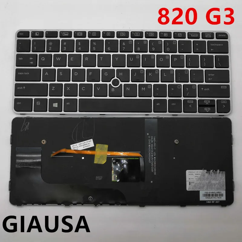 95% Новинка) для hp Elitebook 725 G3 820 G3 828 G3 G4 Оригинальная клавиатура для ноутбука hp 820 G3 Замена клавиатуры для ноутбука - Цвет: backlight