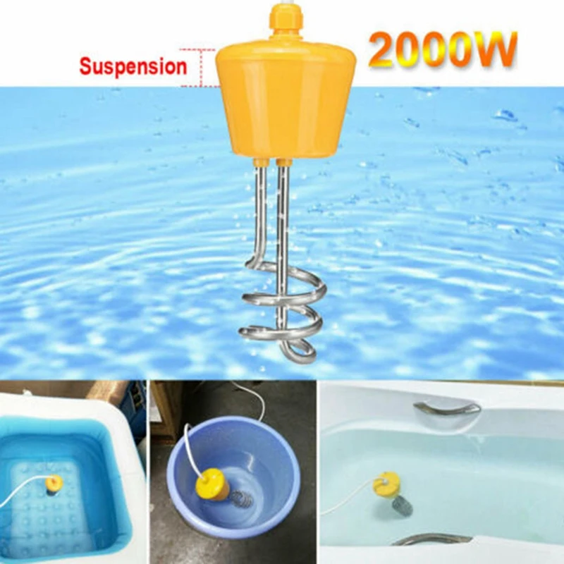 2000W 220V Suspension Immersion Water Heater Boiler Fit Inflatable Pool Tub- AU Plug