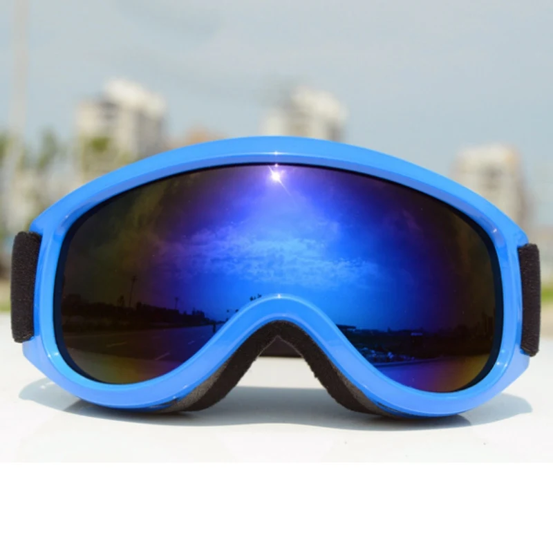 Профессиональные лыжные очки Анти-туман Лыжная маска очки ветроустойчивый сноуборд очки Новые - Цвет: Blue
