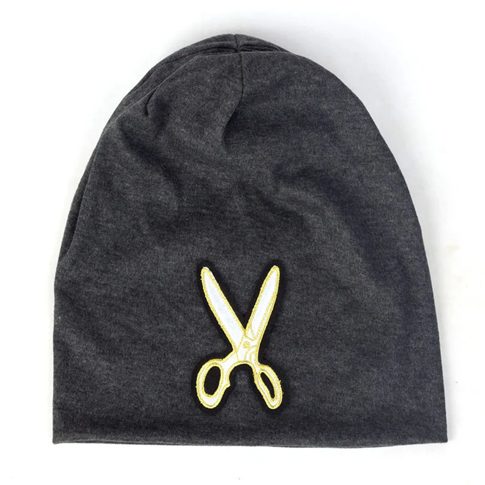 Ножницы шитье M achine аппликация Skullies Beanies Женские Мешковатые хлопковые зимние головные уборы женские одноцветные береты-кепки повседневные