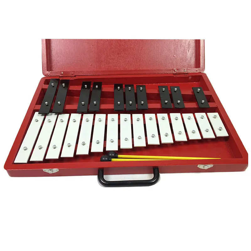 

Orff Instruments Mahogany Boxed Aluminum Piano Twenty-five Sound Aluminum Piano Children 25 Sound Profession Dulcimer