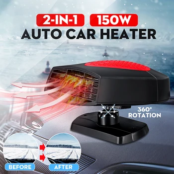 

Car Heater 12V Portable Mini Auto Air Heater Cooler Fan Defrost Defogger Heating Machine for RV Motorhome Trailer Trucks Boats