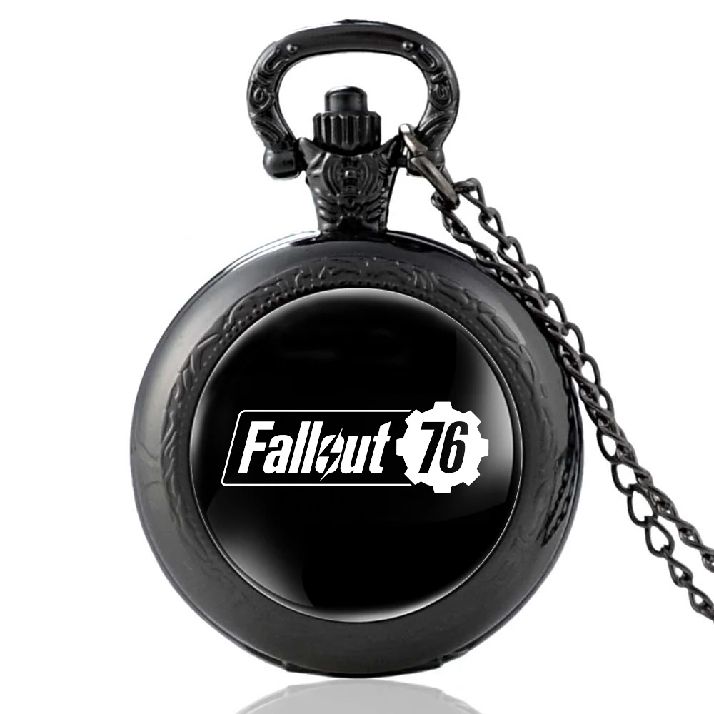 

Fashion Black Fallout 76 Electronic Games Quartz Pocket Watch