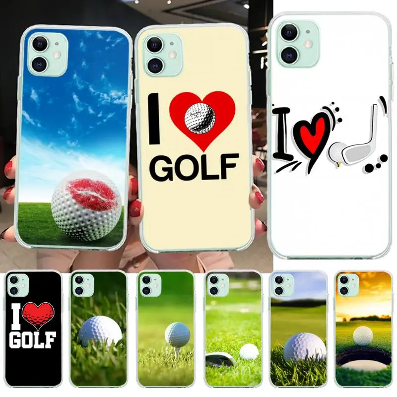 Мягкий силиконовый черный Чехол I love Golf для телефона iPhone 11 pro XS MAX 8 7 6 6S Plus X 5S SE 2020 XR