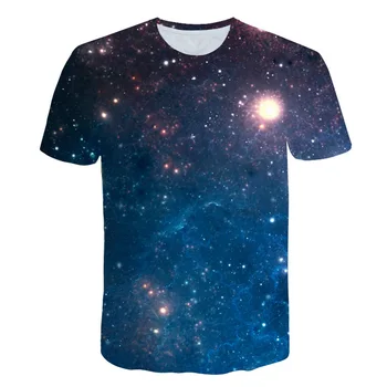 

2020 Fashion Starry Sky 3d t shirt for men Summer Casual harajuku funny t shirts Male Streetwear Short Sleeve mens clothing