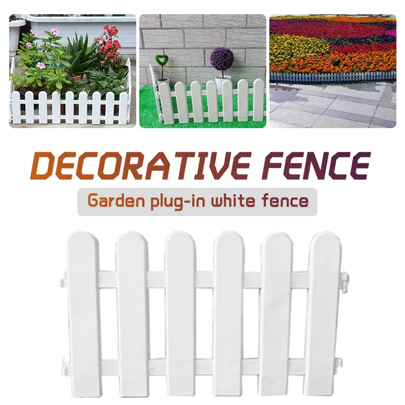 Plastic Fence 50*30cm Xmas Decor Gardening DIY Christmas Tree Fence Beautiful White 1 Pcs Festive Supplies Lawn Fashion