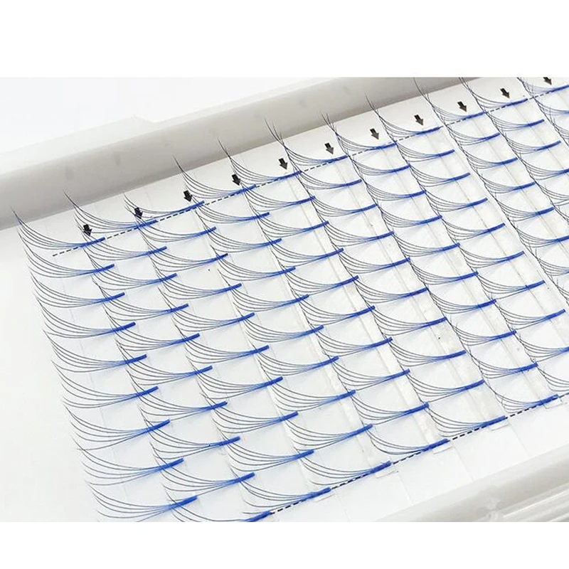 Новинка ресницы для наращивания с длинным стержнем синего цвета объемные 5D