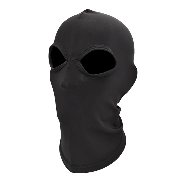 WOSAWE Motorcycle Balaclava Full Face Cover Mask Breathable Three 2 Hole CS Motocross Helmets Beanie Face Masks Black White BL356-B