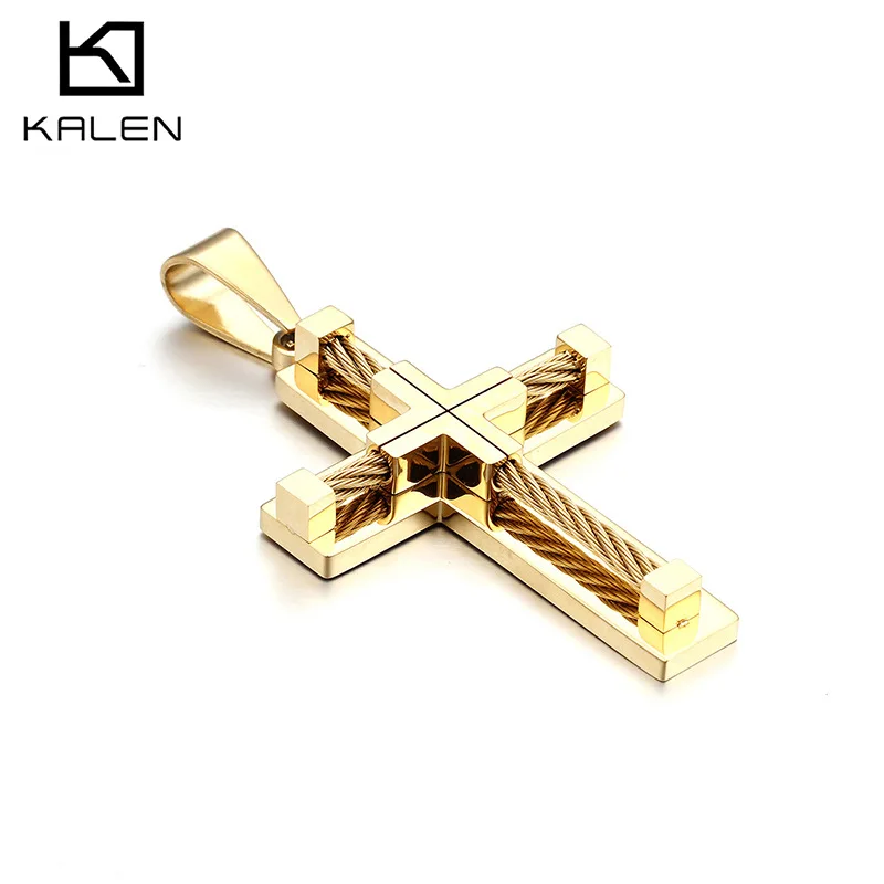

Hot Sales Titanium Steel Accessories Cross Pendant MAN'S Stainless Steel Necklace