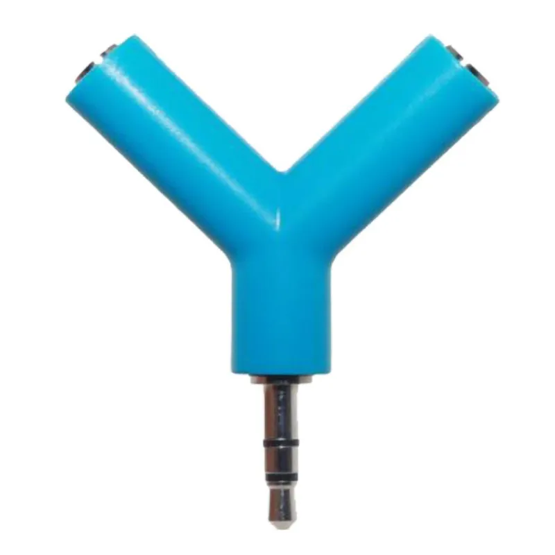

Earphone Accessories Y-Shape 3.5mm Earphone Adapter Double Jack Headphone Splitter With Key Ring