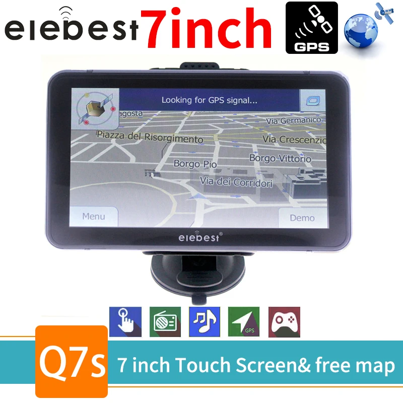 7 дюймовый GPS навигатор elebest с спутниковой навигацией для грузовика автомобильный
