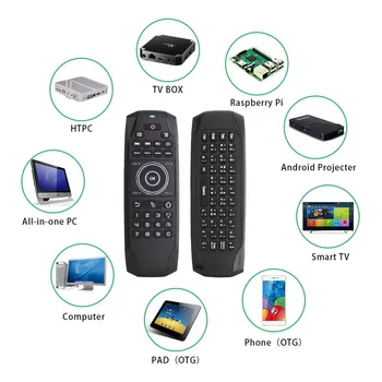 

G7 2.4G Russian Backlit Wireless Air Mouse with Keyboard Universal 6-Axis Gyro Smart Remote Control For X96 A95X Android TV Box
