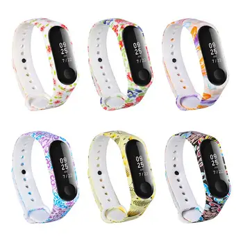

6PCS Wristband Casual Breathable Unisex Creative Wristband Fashion Bracelet Replacement Strap Compatible for Mi Band 3