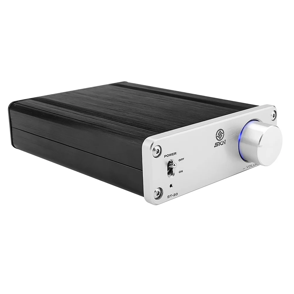 Серебристый TA2020 Hifi Цифровой усилитель мощности AV усилитель мощности 2,0 канальный стерео 20Wx2 усилитель звука для домашнего кинотеатра - Цвет: Серебристый