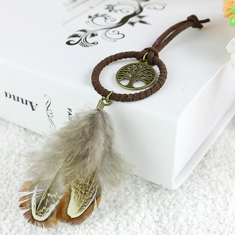 Feather Tassels Dreamcatcher Dream Catcher Pendant Keyring Keychain Key Chain E65B