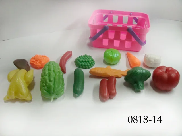 Детский развивающий игровой домик для раннего возраста, игрушки, модель, большая корзина для фруктов и овощей, набор детской посуды