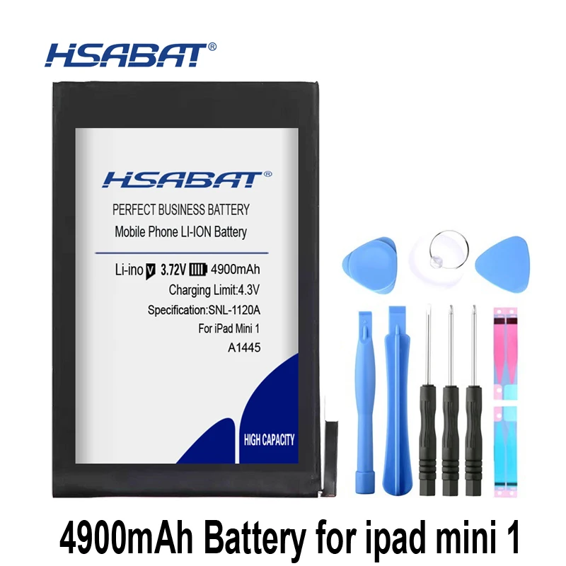 Аккумулятор HSABAT A1445 4900mAh для ipad mini 1 для ipad mini1 A1432 A1454 A1455 батареи