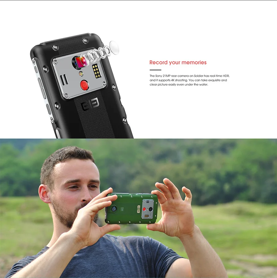 Elephone Soldier 5,5 ''Android 8,0 смартфон 4 Гб 128 ГБ MTKX25 Deca core 16:9 полный экран 5000 мАч отпечаток пальца мобильный телефон