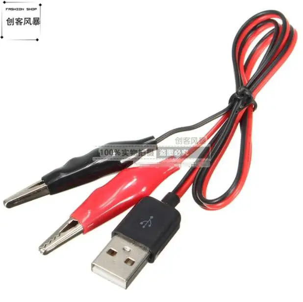 Зажим для тестирования типа крокодил к адаптеру питания USB/с зажимом/линия обнаружения питания/красная черная линия/кабель для тестирования типа крокодил