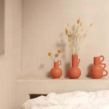 Ceramic Vase Light Luxury Cold and Rustic Homestay Hotel Shop Desktop Decoration Decoration Flower Pots Decorative Home Vase