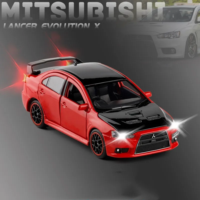 Exquisite 1:32 Mitsubishi-Lancer Evo X 10 alloy car model,simulation sound and light children boys and girls toys birthday gift 8