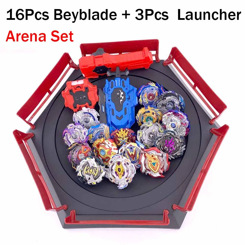 Новинка Beyblade Burst GT bey Blade игрушка из металла Funsion Bayblades набор коробка для хранения с пусковой пластиковой коробкой игрушки для детей - Цвет: 22-ZDP-19PCS