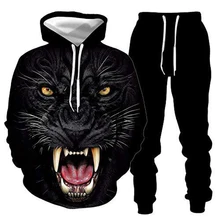 

Mens Tracksuit Set Sweatsuit Jogger Suit Wolf Tracksuit For Men Hoodie Pant Men Set Winter Sportswear 2022 Fashion Male Clothing