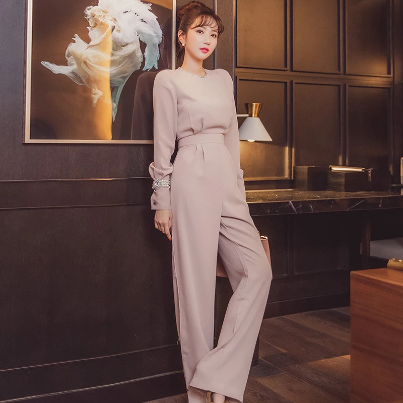 Elegant Business Jumpsuits Women 2020 New Long Playsuits Casual Office lady Work Wear Rompers Elegant Business Jumpsuits Women 2020 New Long Playsuits Casual Office lady Work Wear Rompers