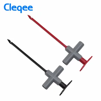 

New Cleqee P5010 2pcs Puncture Probe Auto Repair Multimeter Test Clip Car Test Tool Can Connect To 4mm Banana Plug