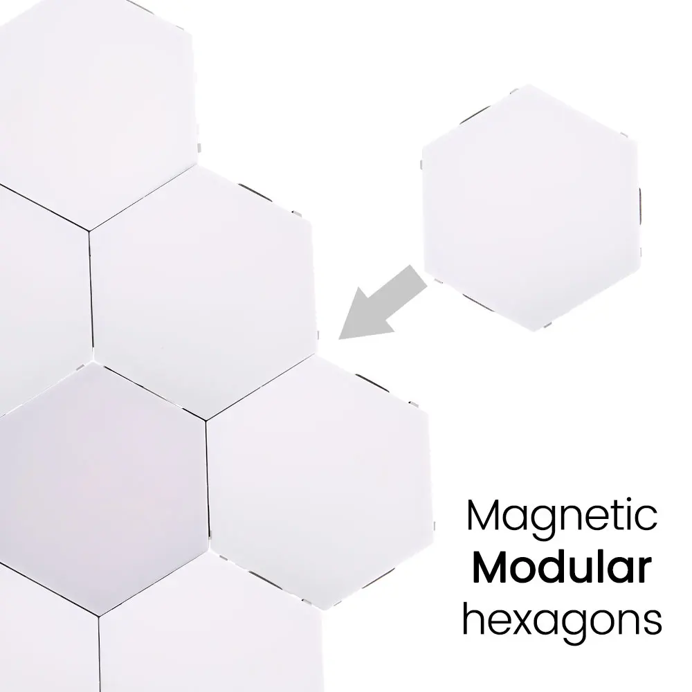 Honeycomb сенсорный датчик Квантовая лампа светодиодный шестиугольная лампа ночник Магнитный шестиугольник креативное украшение настенный светильник