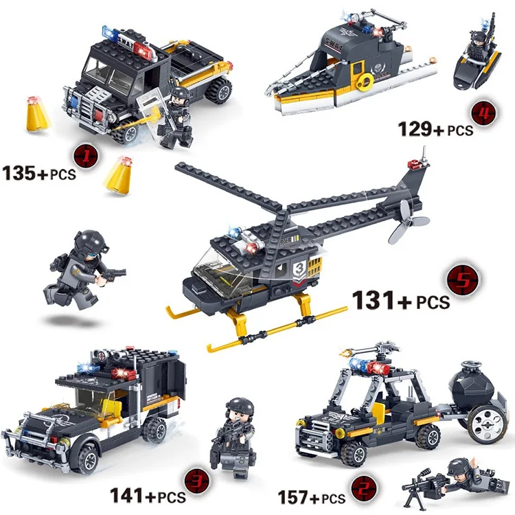 Legoing специальная полицейская команда строительные блоки детский